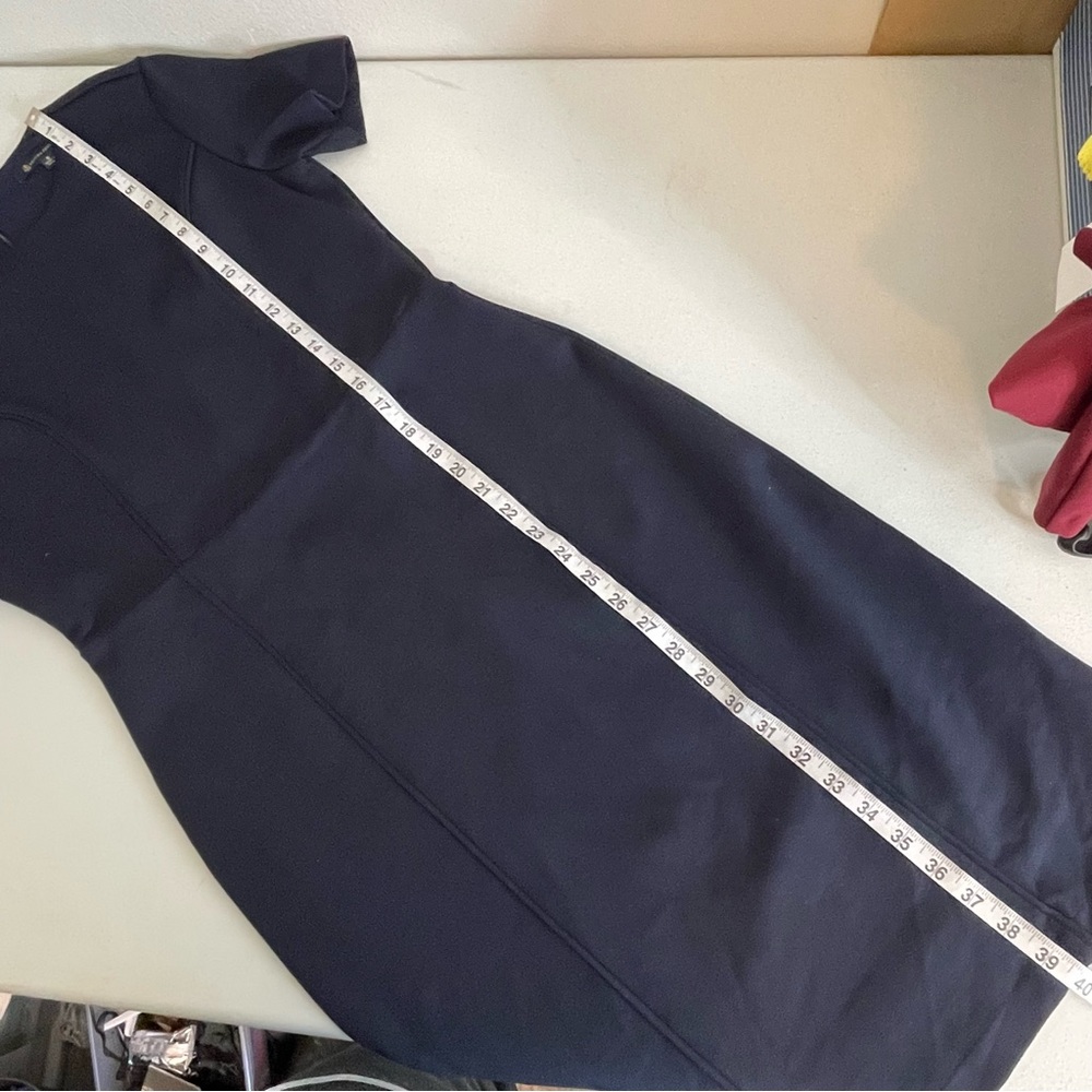 Brooks Brothers Navy Stretch Ponte Short Sleeve Sheath Dress - Picture 16 of 16